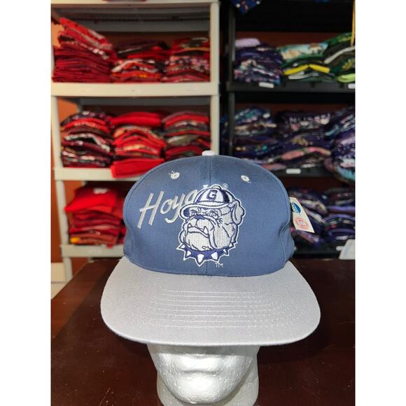 Vintage Other - Vintage Georgetown Hoyas Hat College University Blue Snapback Headwear 90s NWT